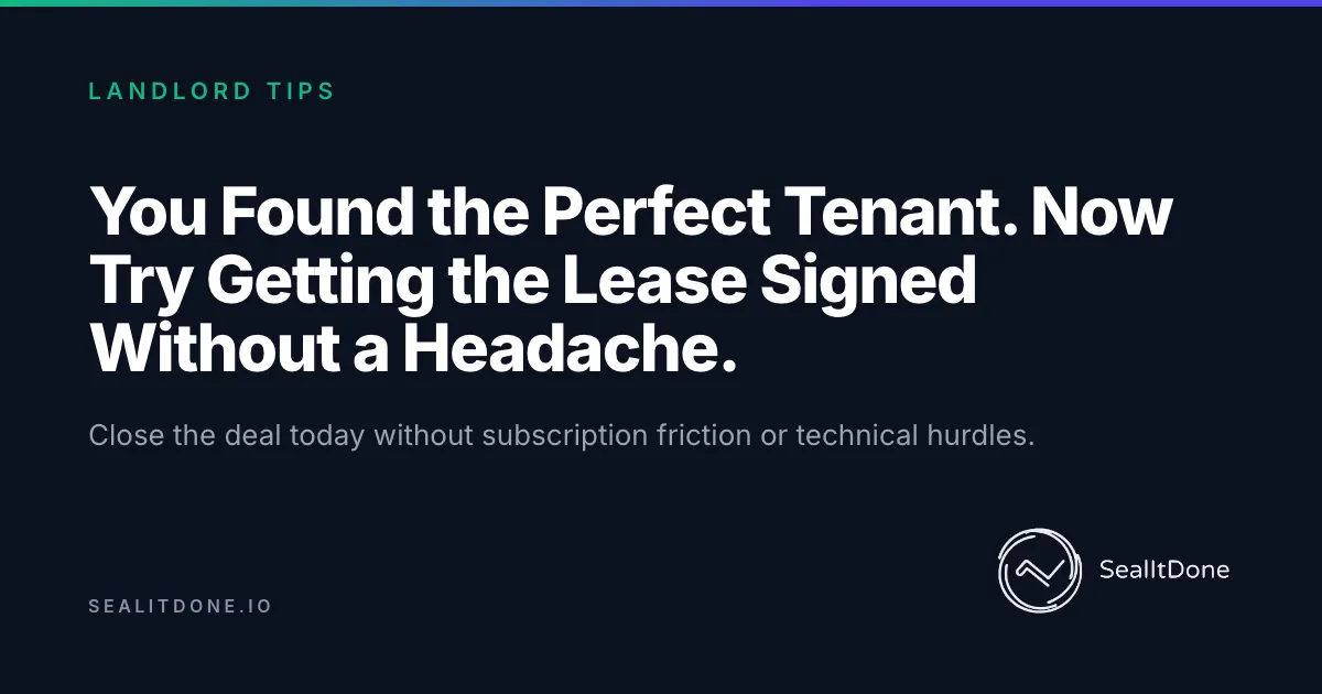 Legally Binding Lease E-Signatures: A Simple, Pay-Per-Document Alternative